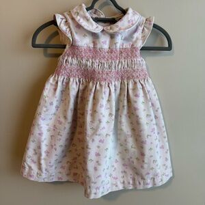 Laura Ashley Pink Floral Smocked Dress